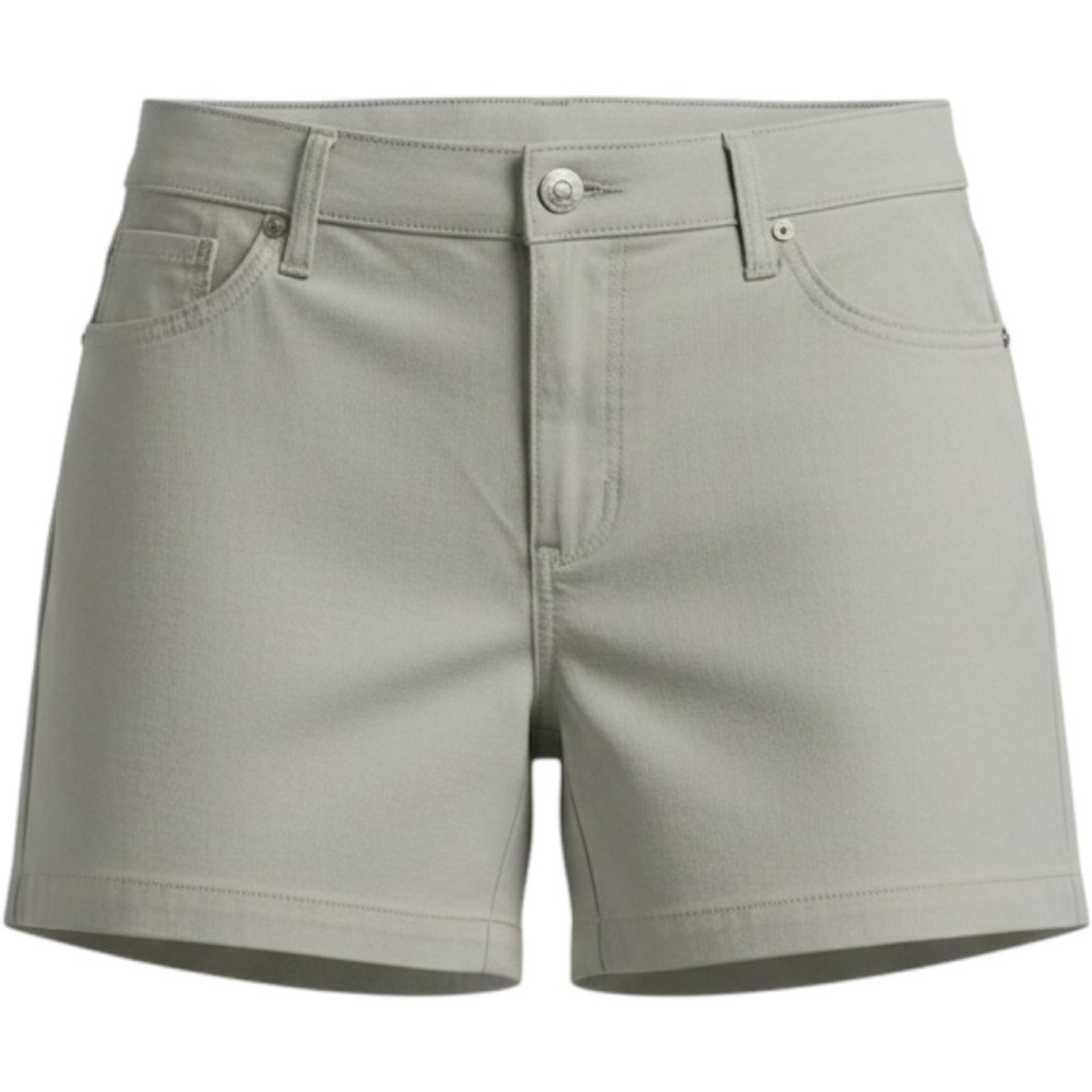 Gloria Vanderbilt Amanda Heritage Fit Classic Rise Shorts Stone Gray Size 6